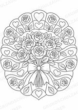 Valentinstag Mandalas Ausmalbilder – Liebe – 15 Malvorlagen – Materialseite 8