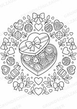 Valentinstag Mandalas Ausmalbilder – Liebe – 15 Malvorlagen – Materialseite 10