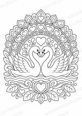 Valentinstag Mandalas Ausmalbilder – Liebe – 15 Malvorlagen – Materialseite 11