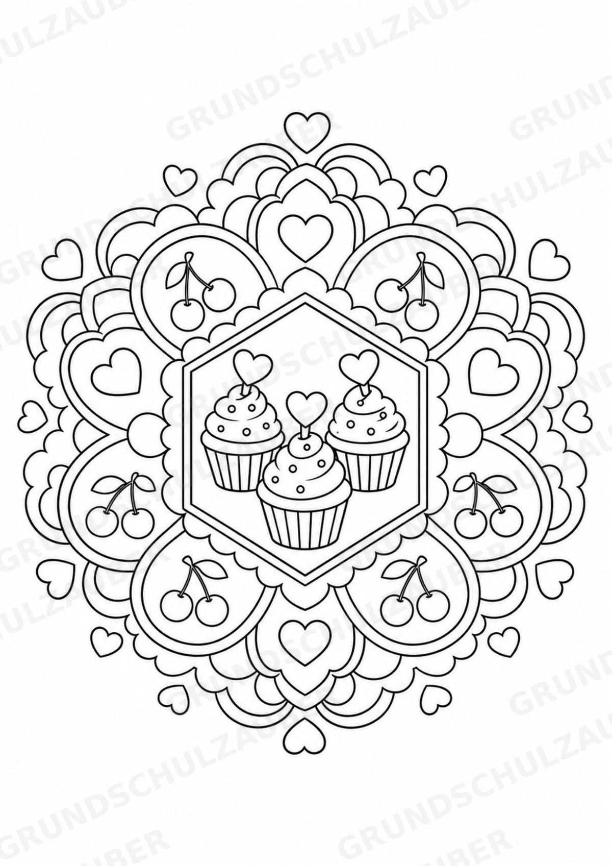 Valentinstag Mandalas Ausmalbilder – Liebe – 15 Malvorlagen – Materialseite 12