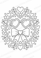 Valentinstag Mandalas Ausmalbilder – Liebe – 15 Malvorlagen – Materialseite 13
