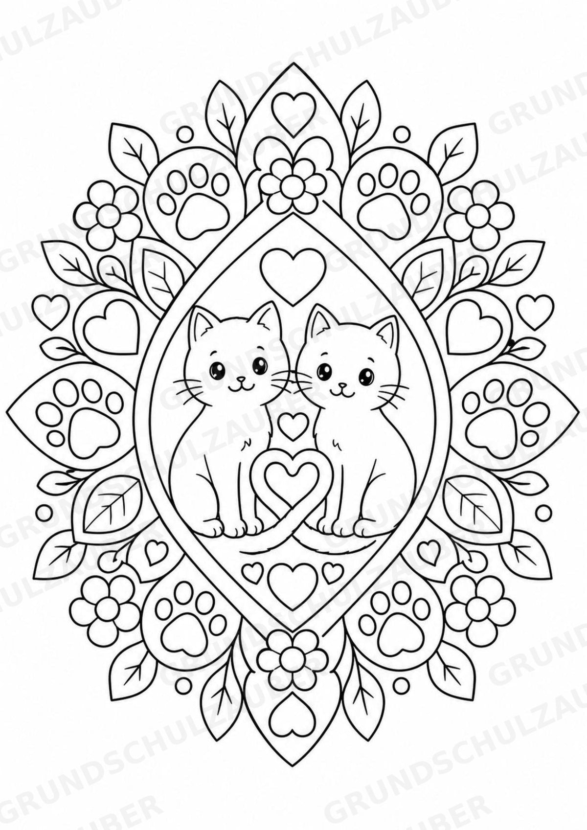 Valentinstag Mandalas Ausmalbilder – Liebe – 15 Malvorlagen – Materialseite 14