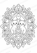 Valentinstag Mandalas Ausmalbilder – Liebe – 15 Malvorlagen – Materialseite 14