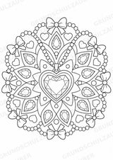 Valentinstag Mandalas Ausmalbilder – Liebe – 15 Malvorlagen – Materialseite 15