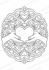 Valentinstag Mandalas Ausmalbilder – Liebe – 15 Malvorlagen – Materialseite 16