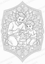 Vatertag Mandalas Ausmalbilder – Feste und Feiertage – 15 Malvorlagen – Materialseite 4