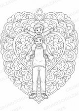 Vatertag Mandalas Ausmalbilder – Feste und Feiertage – 15 Malvorlagen – Materialseite 5
