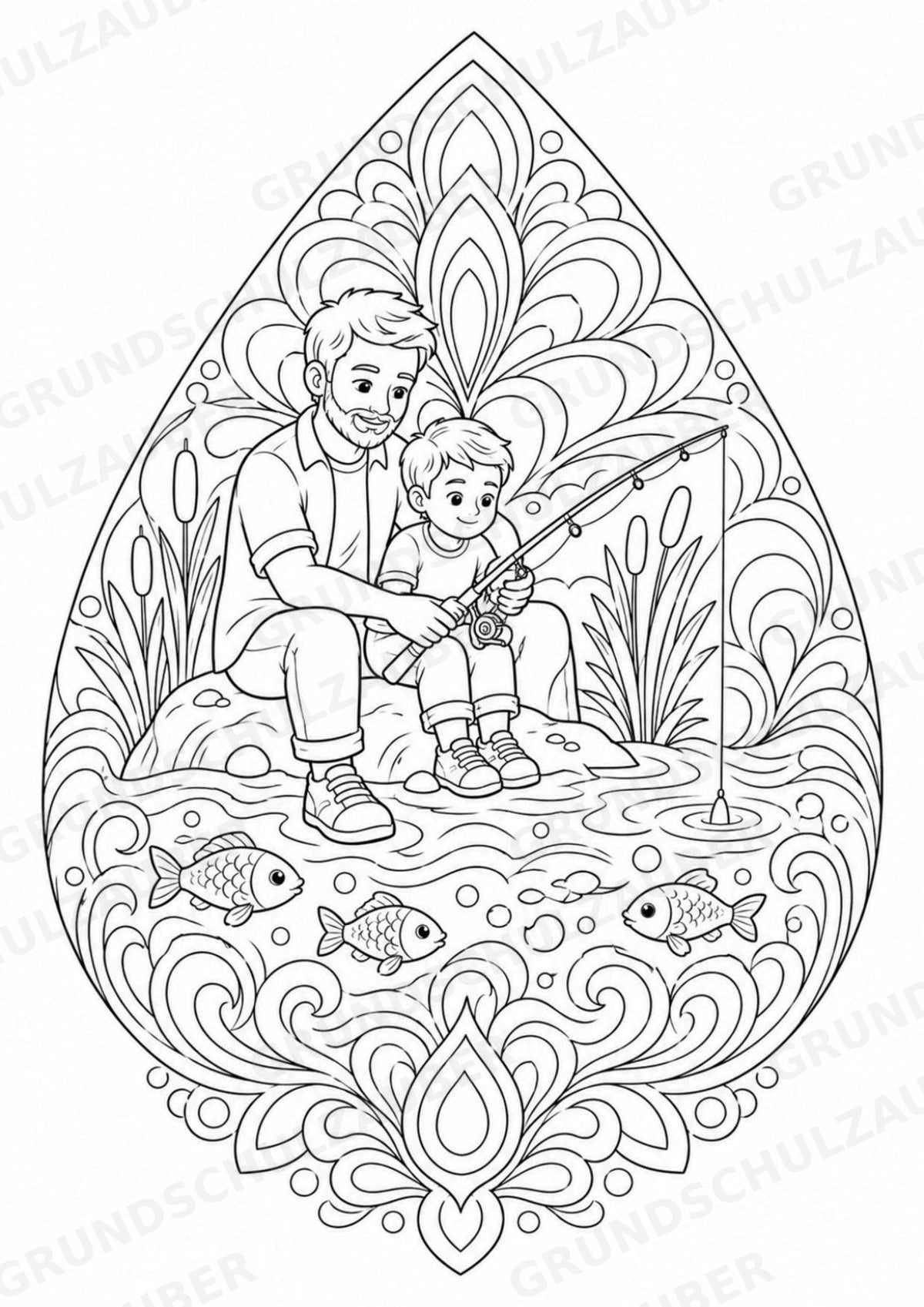 Vatertag Mandalas Ausmalbilder – Feste und Feiertage – 15 Malvorlagen – Materialseite 7