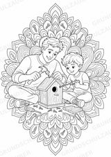 Vatertag Mandalas Ausmalbilder – Feste und Feiertage – 15 Malvorlagen – Materialseite 9