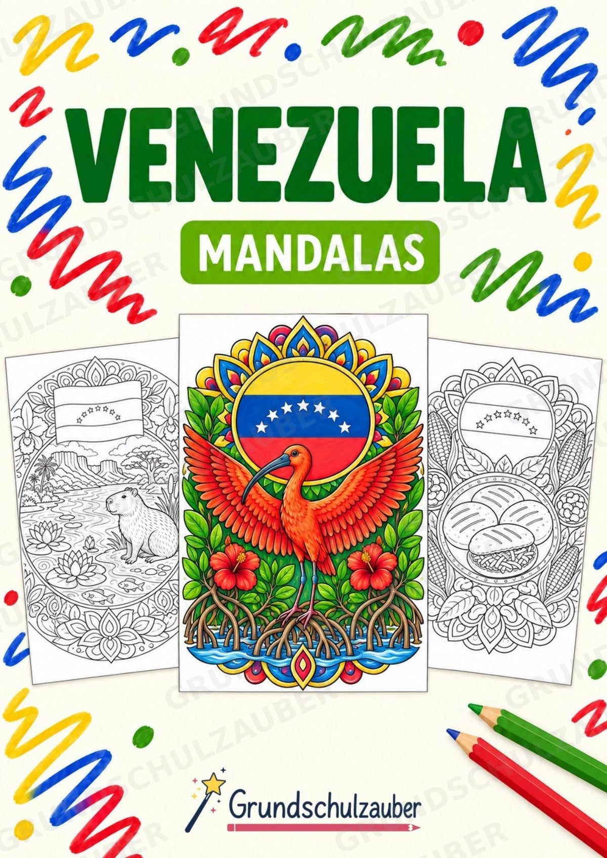 Venezuela Mandalas Ausmalbilder – Länder und Kulturen – 15 Malvorlagen – Cover