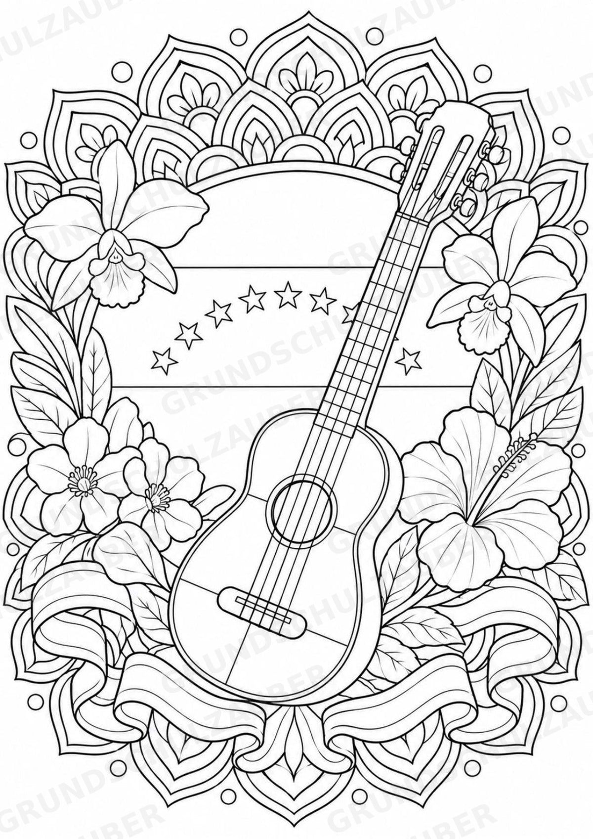 Venezuela Mandalas Ausmalbilder – Länder und Kulturen – 15 Malvorlagen – Materialseite 6