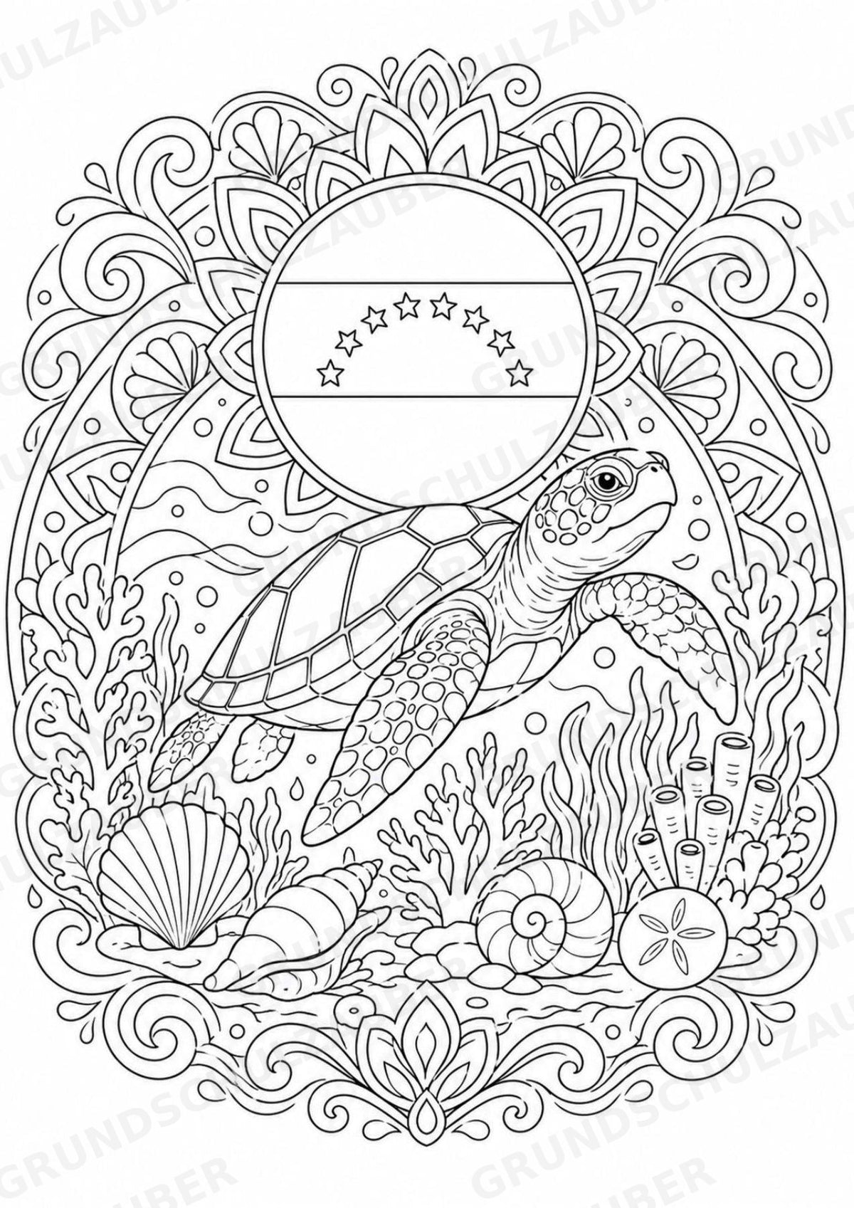 Venezuela Mandalas Ausmalbilder – Länder und Kulturen – 15 Malvorlagen – Materialseite 7