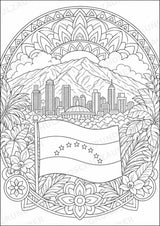 Venezuela Mandalas Ausmalbilder – Länder und Kulturen – 15 Malvorlagen – Materialseite 12