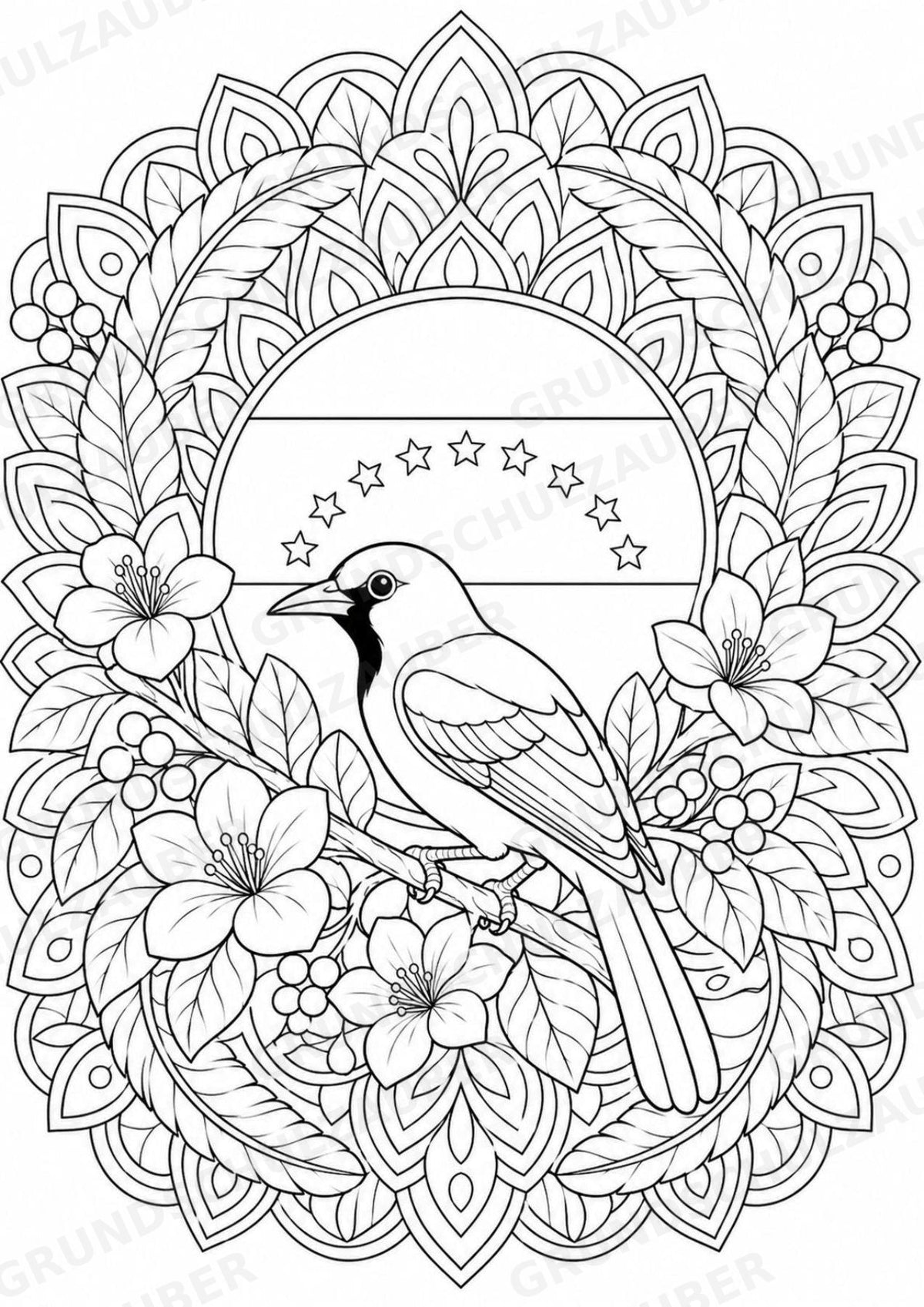 Venezuela Mandalas Ausmalbilder – Länder und Kulturen – 15 Malvorlagen – Materialseite 13