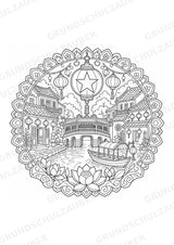 Vietnam Mandalas Ausmalbilder – Länder und Kulturen – 15 Malvorlagen – Materialseite 4