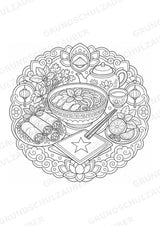 Vietnam Mandalas Ausmalbilder – Länder und Kulturen – 15 Malvorlagen – Materialseite 9