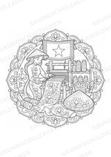 Vietnam Mandalas Ausmalbilder – Länder und Kulturen – 15 Malvorlagen – Materialseite 11