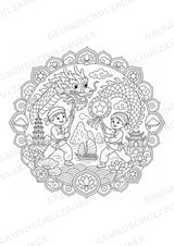 Vietnam Mandalas Ausmalbilder – Länder und Kulturen – 15 Malvorlagen – Materialseite 12