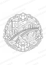 Vietnam Mandalas Ausmalbilder – Länder und Kulturen – 15 Malvorlagen – Materialseite 14