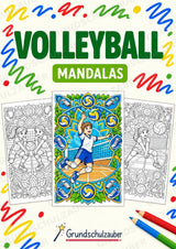 Volleyball Mandalas Ausmalbilder – Sport – 15 Malvorlagen – Cover
