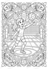 Volleyball Mandalas Ausmalbilder – Sport – 15 Malvorlagen – Materialseite 2
