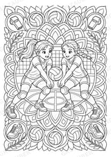 Volleyball Mandalas Ausmalbilder – Sport – 15 Malvorlagen – Materialseite 4