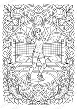 Volleyball Mandalas Ausmalbilder – Sport – 15 Malvorlagen – Materialseite 7