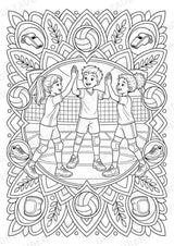 Volleyball Mandalas Ausmalbilder – Sport – 15 Malvorlagen – Materialseite 8
