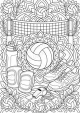 Volleyball Mandalas Ausmalbilder – Sport – 15 Malvorlagen – Materialseite 9