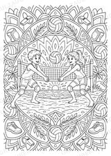 Volleyball Mandalas Ausmalbilder – Sport – 15 Malvorlagen – Materialseite 10