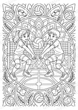 Volleyball Mandalas Ausmalbilder – Sport – 15 Malvorlagen – Materialseite 12