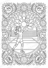 Volleyball Mandalas Ausmalbilder – Sport – 15 Malvorlagen – Materialseite 14
