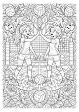 Volleyball Mandalas Ausmalbilder – Sport – 15 Malvorlagen – Materialseite 15