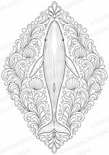 Wal Mandalas Ausmalbilder – Tiere – 15 Malvorlagen – Materialseite 3