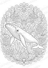 Wal Mandalas Ausmalbilder – Tiere – 15 Malvorlagen – Materialseite 5
