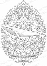 Wal Mandalas Ausmalbilder – Tiere – 15 Malvorlagen – Materialseite 7