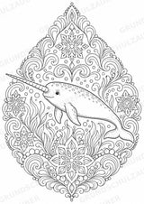Wal Mandalas Ausmalbilder – Tiere – 15 Malvorlagen – Materialseite 10