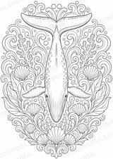 Wal Mandalas Ausmalbilder – Tiere – 15 Malvorlagen – Materialseite 11