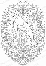 Wal Mandalas Ausmalbilder – Tiere – 15 Malvorlagen – Materialseite 14