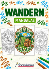 Wandern Mandalas Ausmalbilder – Sport – 15 Malvorlagen – Cover