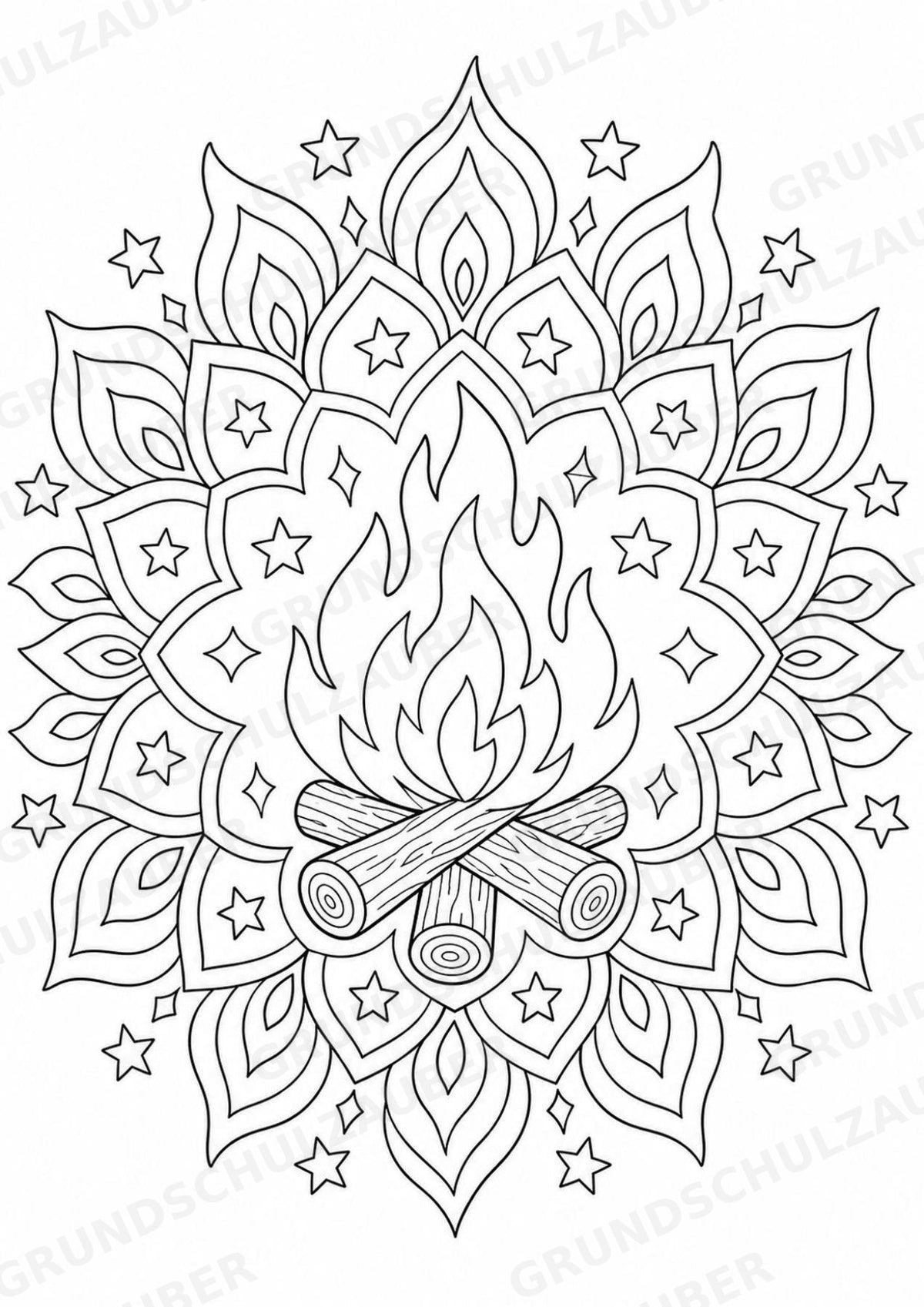 Wandern Mandalas Ausmalbilder – Sport – 15 Malvorlagen – Materialseite 6