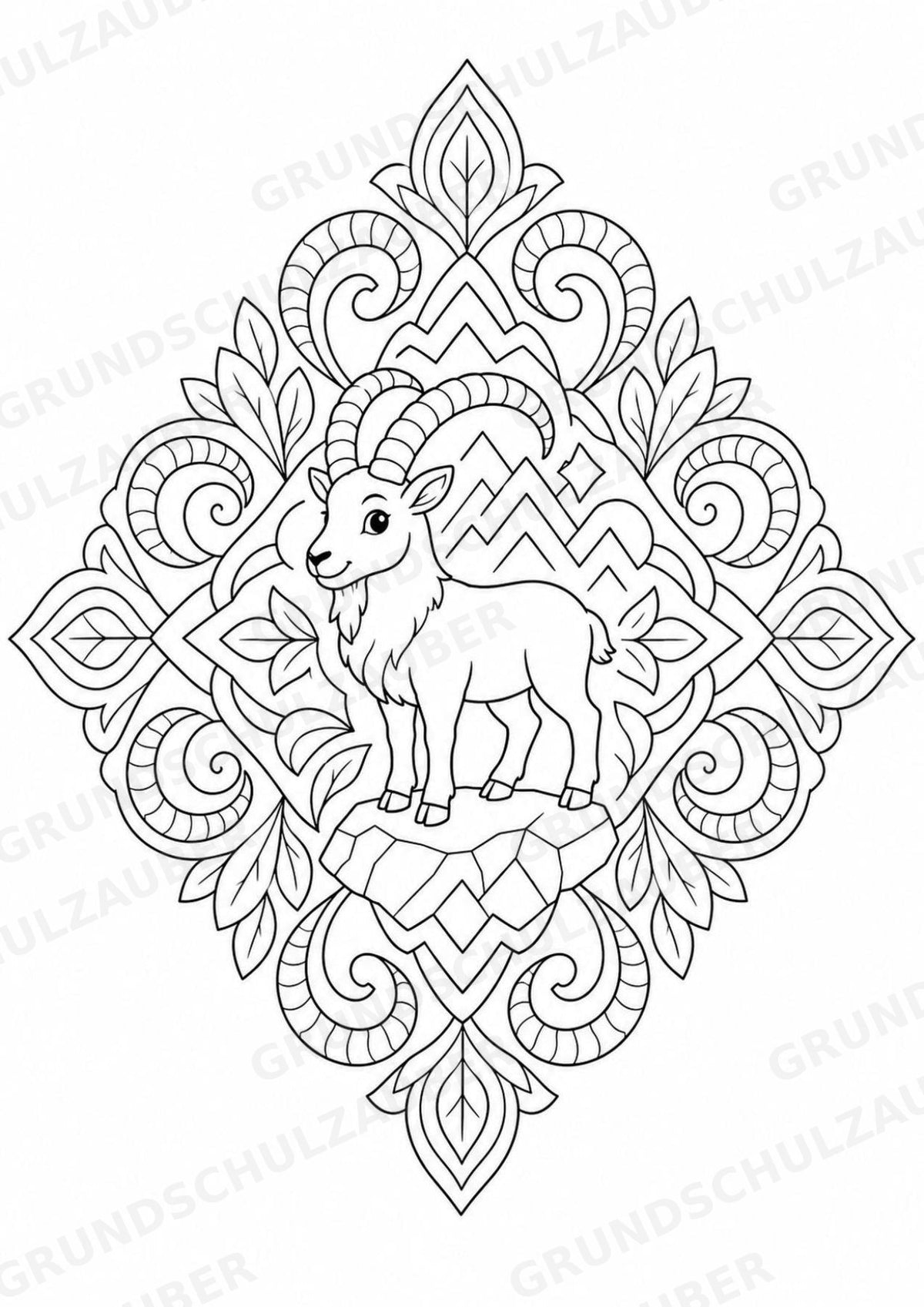 Wandern Mandalas Ausmalbilder – Sport – 15 Malvorlagen – Materialseite 10