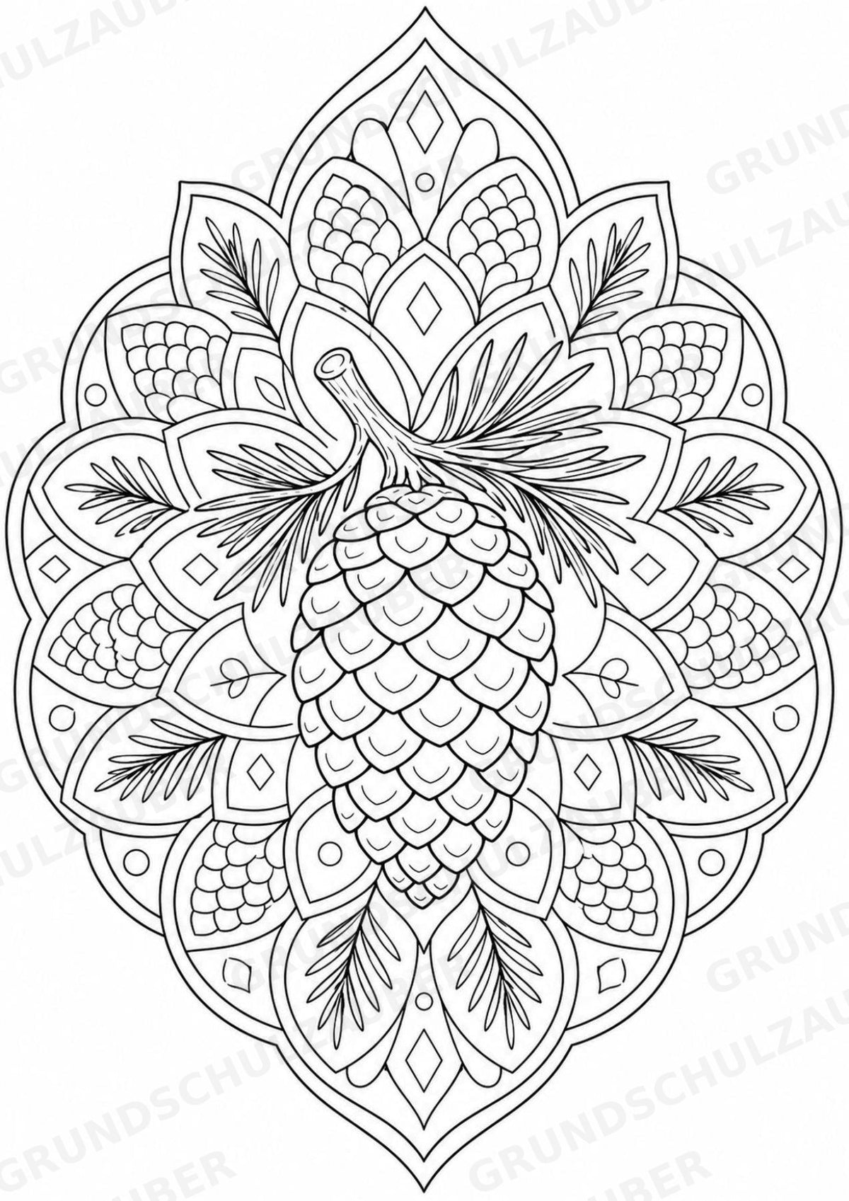 Wandern Mandalas Ausmalbilder – Sport – 15 Malvorlagen – Materialseite 11