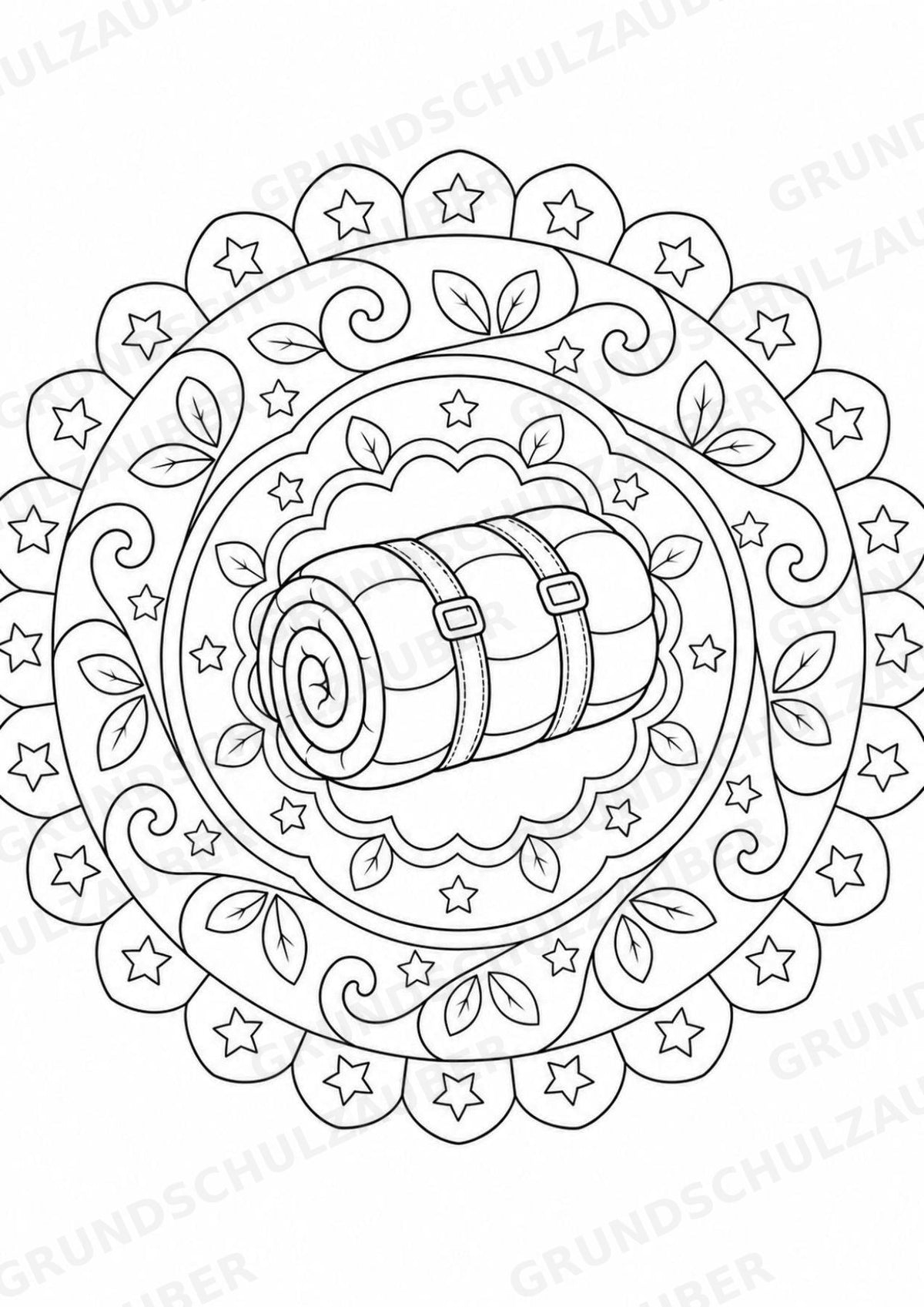 Wandern Mandalas Ausmalbilder – Sport – 15 Malvorlagen – Materialseite 12