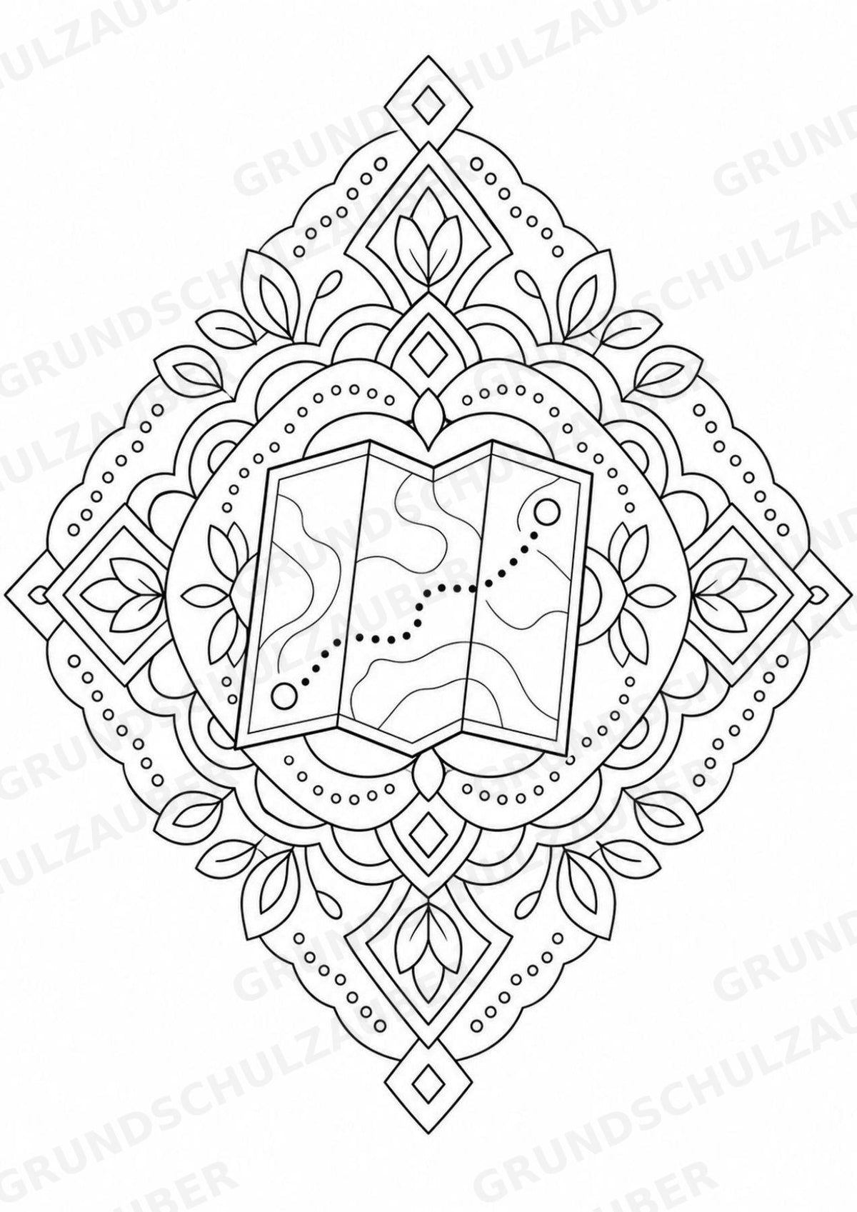 Wandern Mandalas Ausmalbilder – Sport – 15 Malvorlagen – Materialseite 14