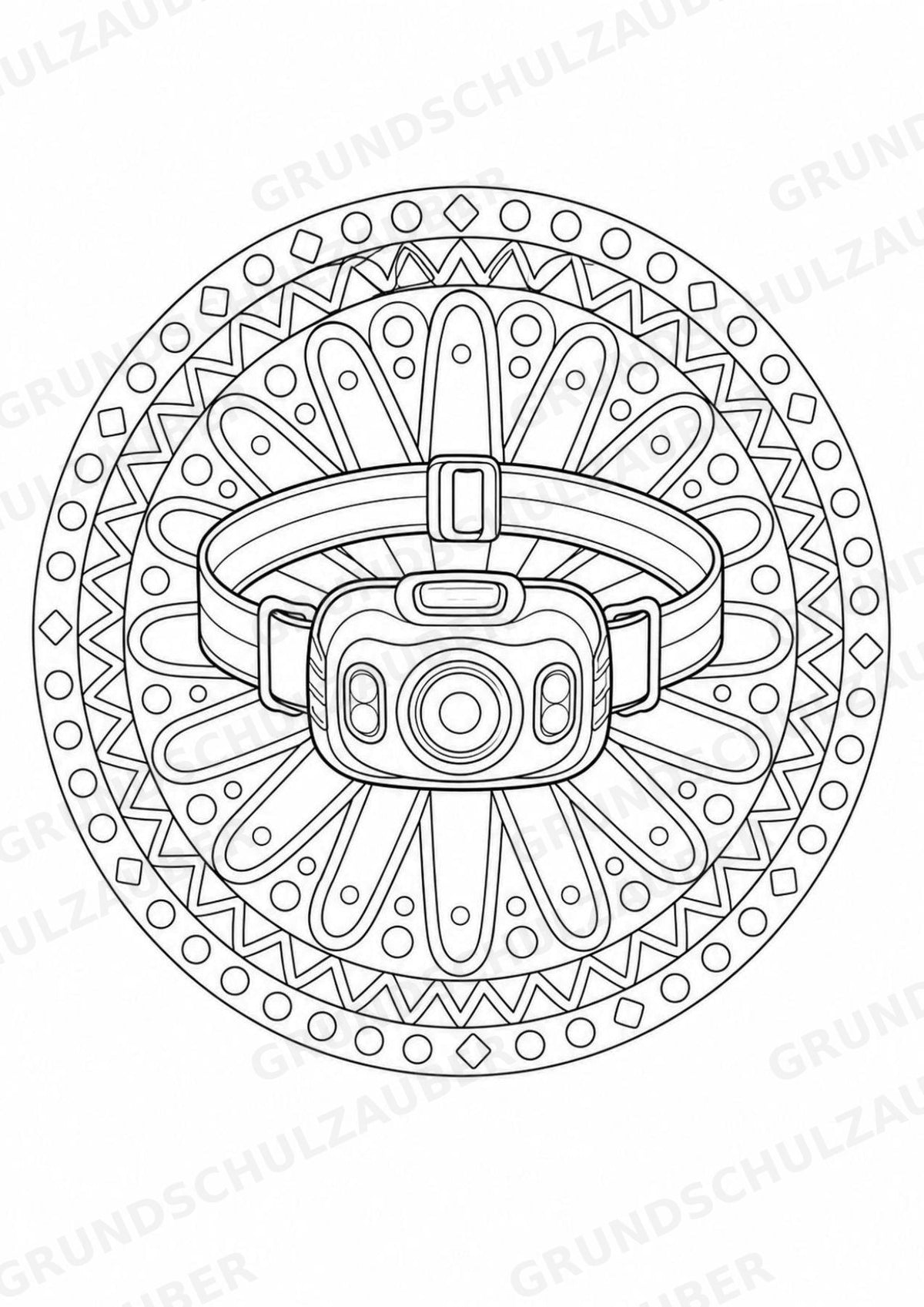 Wandern Mandalas Ausmalbilder – Sport – 15 Malvorlagen – Materialseite 15