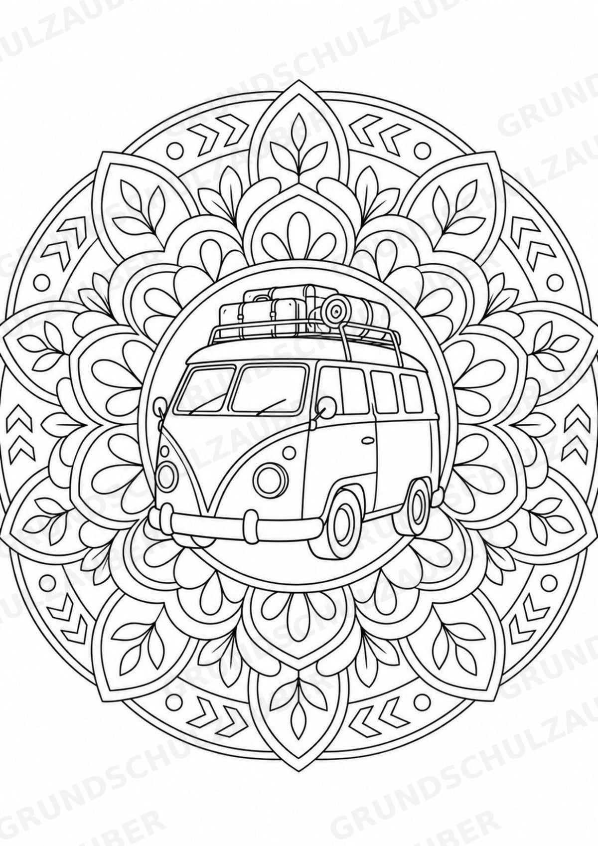Wandern Mandalas Ausmalbilder – Sport – 15 Malvorlagen – Materialseite 16