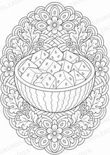 Wassermelone Mandalas Ausmalbilder – Obst – 15 Malvorlagen – Materialseite 10