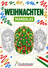 Weihnachten Mandalas Ausmalbilder – Feste und Feiertage – 15 Malvorlagen – Cover