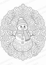 Weihnachten Mandalas Ausmalbilder – Feste und Feiertage – 15 Malvorlagen – Materialseite 5